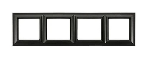 EcoProfi Deco Рамка 4-ная, черный матовый