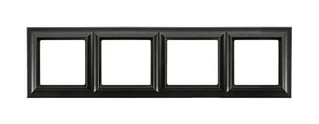 EcoProfi Deco Рамка 4-ная, черный матовый