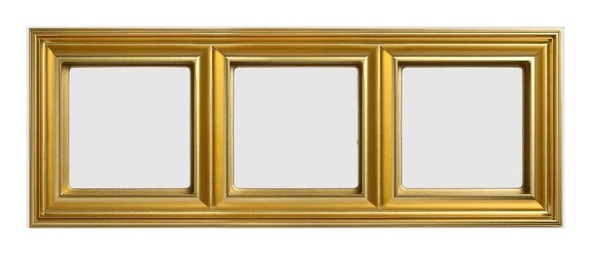 Рамка 3 поста Jung ECOPROFI DECO, золотой, EPD483GO