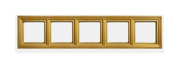 Рамка 5 постов Jung ECOPROFI DECO, золотой, EPD485GO